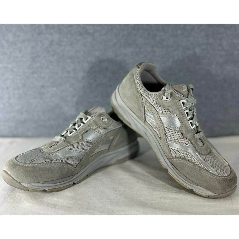 SAS Women’s sz 7 Grey Journey Mesh Lace Up Sneakers Comfort Diabetic Medicare